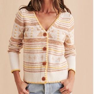 FAHERTY Homeland cardigan dragonfly path B Yellowtail